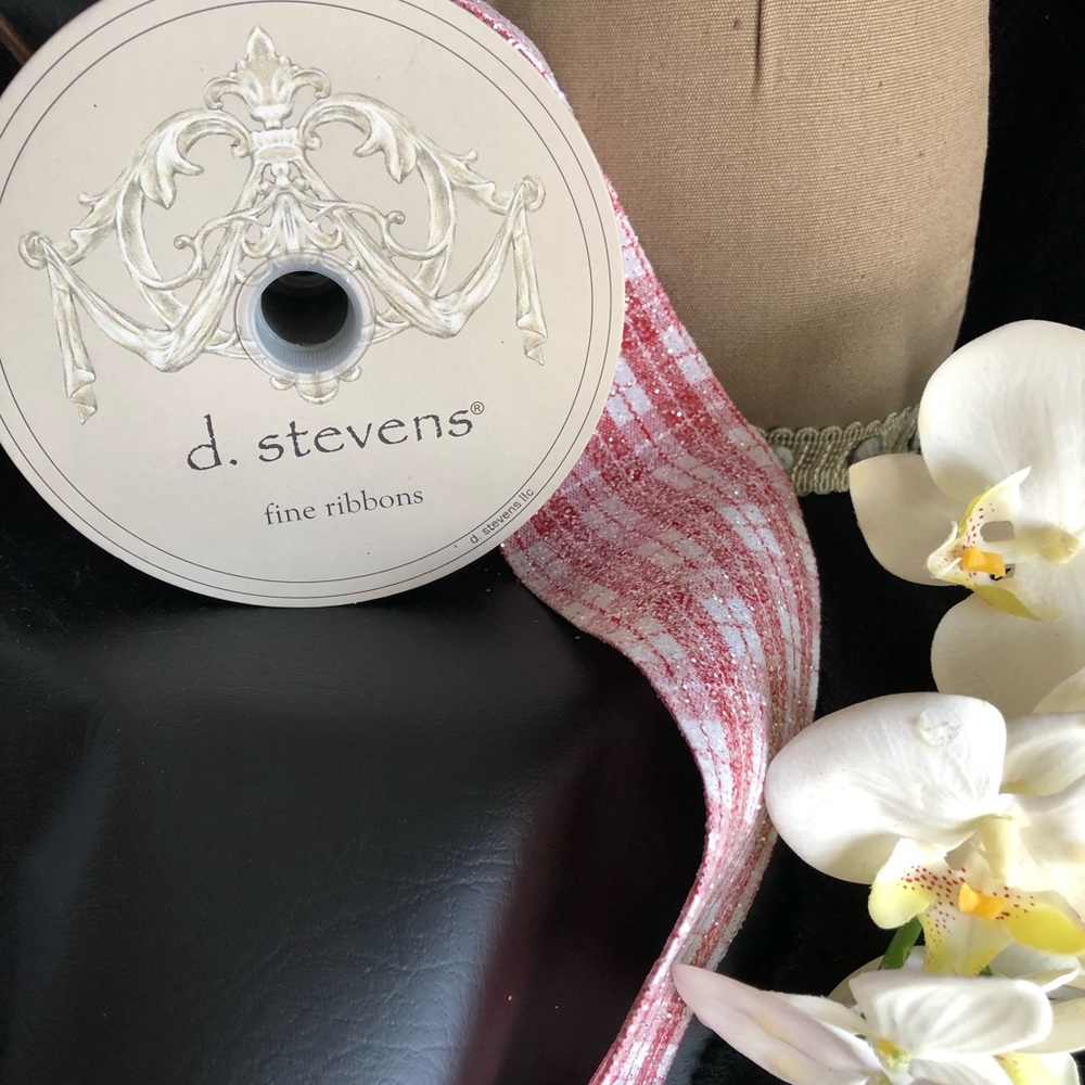 d. stevens - glitter sugar plaid ribbon